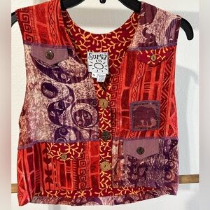 Surya Boho Patchwork Vest Size Medium
